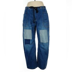 Blue Patchwork Jeans